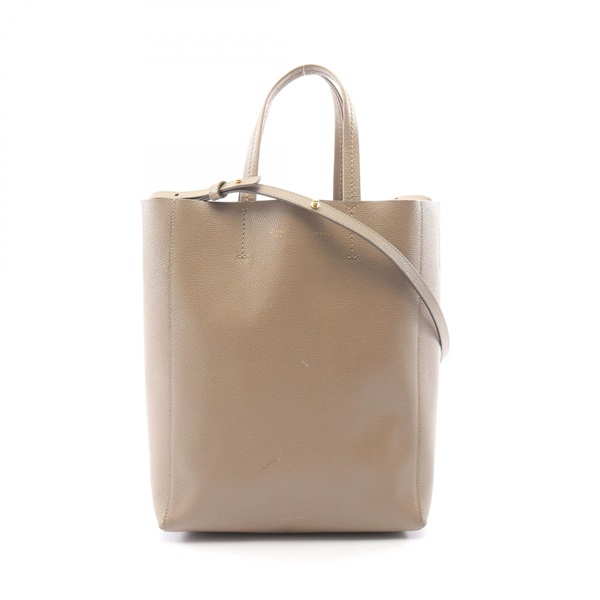 CELINE Vertical Small Cabas Shoulder Crossbody Tote Bag 176183 leather Gray Used