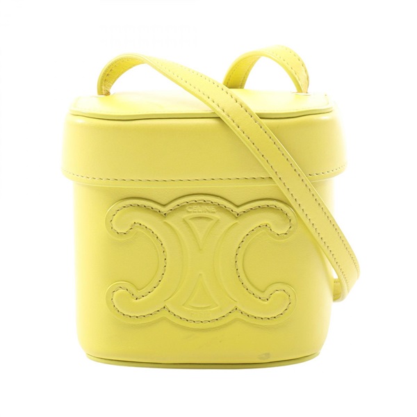 CELINE Cuir Triomphe Small Box Shoulder Crossbody Bag 199263DU3 leather Used