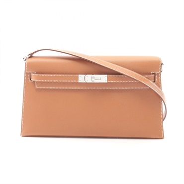 HERMES Kelly Elan Shoulder Handbag 084869CK Veau Madame leather Gold SHW G