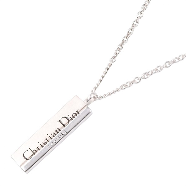 Dior Logo Necklace Pendant Silver925 SHW NEW unisex