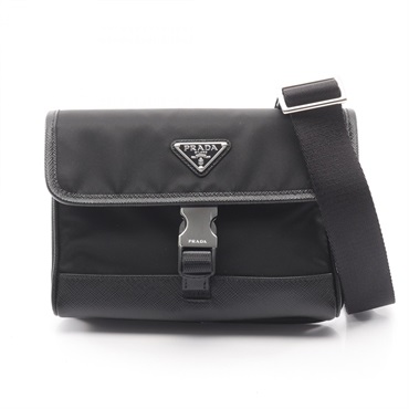 PRADA RE NYLON TESSUTO+SAFFIANO Smartphone Case Shoulder Bag 2ZH1082DMHF0002