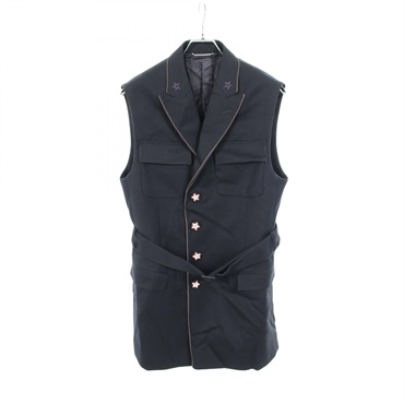 Christian Dior PETER DOIG Star Embroidery vest #48 gilet wool Navy Used mens