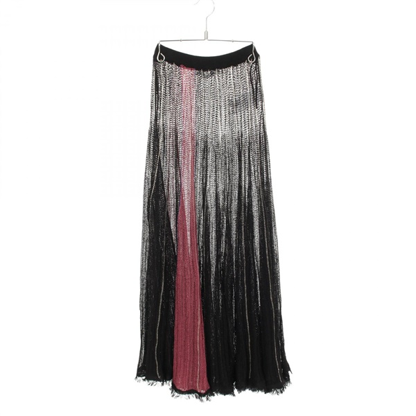 Christian Dior mesh long skirt #36 Fabric Black Purple Used Women