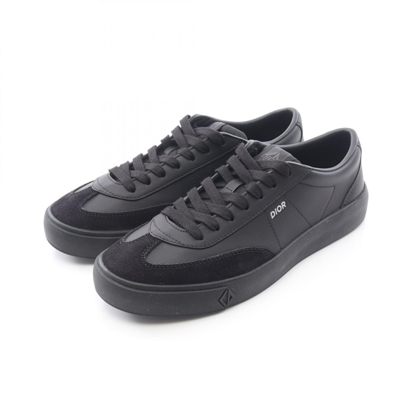 Christian Dior B101 CD Diamond Sneakers Shoes #41 leather Suede Black Used Women