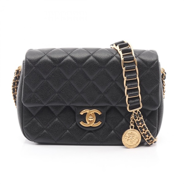 CHANEL Matelasse Camellia chain crossbody Shoulder Bag Calfskin leather BK GHW