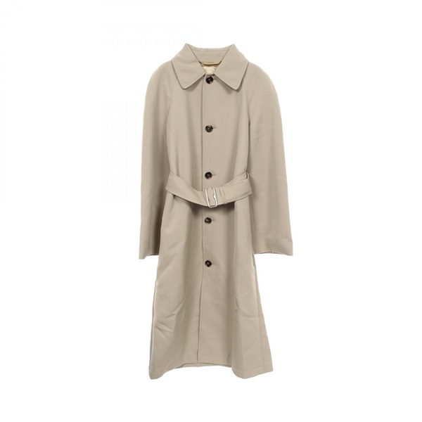 BURBERRY Balmacaan Long Coat Jacket Rayon Khaki Used mens size UK4
