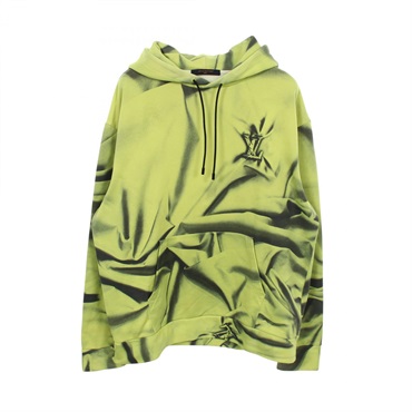 LOUIS VUITTON Monogram Signature Hoodie RM232M ZE5 HPY20W cotton Nylon Used #XL