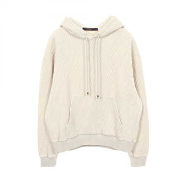 LOUIS VUITTON Epi Jacquard Jersey Hoodie Sweatshirt cotton Beige Used size M LV