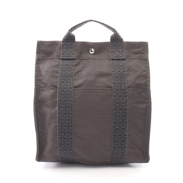 HERMES Herline Ad MM Rucksack Backpack canvas Gray Used unisex SHW