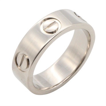 CARTIER Love Ring 18KWG White Gold Used unisex Us size 4 #47