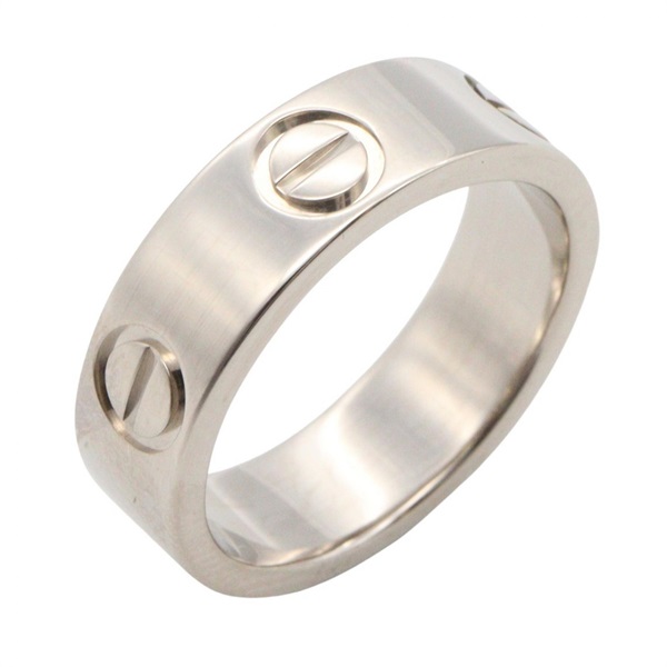 CARTIER Love Ring 18KWG White Gold Used unisex Us size 4 #47