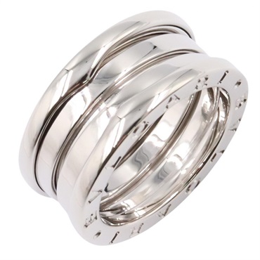 BVLGARI B-zero1 Ring 3 bands 18KWG White Gold Used women US size 5.5 #51