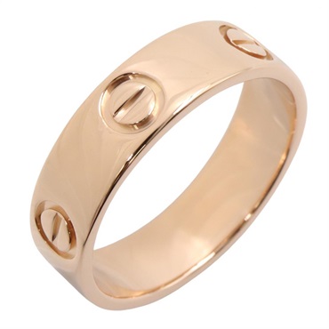 CARTIER Love Ring 18KPG  Pink Rose Gold Used women US size 7.25 #55