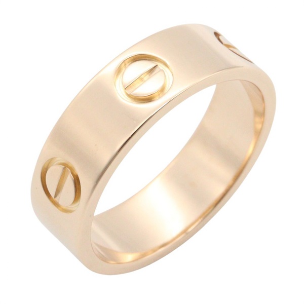 CARTIER Love Ring 18KPG Pink Rose Gold Used women US size 5.75 #51