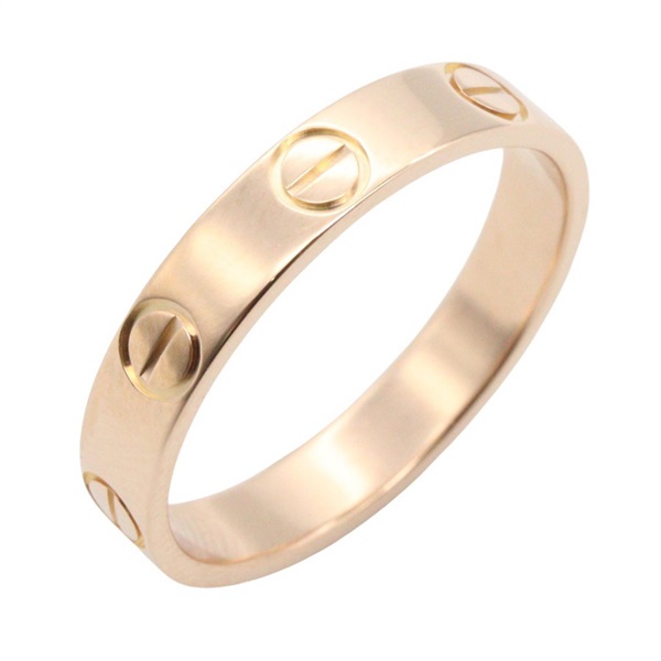 CARTIER Mini Love Ring 18KPG Pink Rose Gold Used unisex US size 5.75 #51