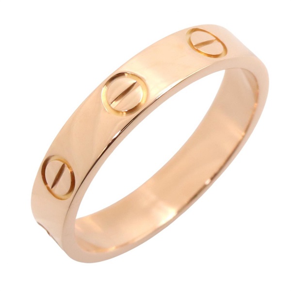 CARTIER Mini Love Ring 18KPG Pink Rose Gold Used women US size 5 #50