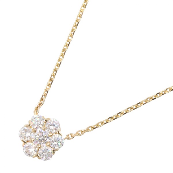 VAN CLEEF & ARPELS Fleurette Diamond Necklace Pendant 18KYG Gold Used Women