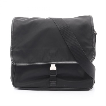 PRADA Shoulder crossbody messenger Bag Nylon Black Used unisex
