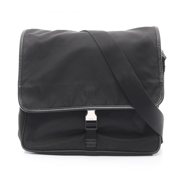 PRADA Shoulder crossbody messenger Bag Nylon Black Used unisex