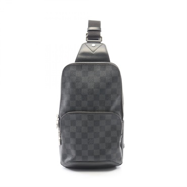 LOUIS VUITTON Avenue Sling Waist Crossbody Bag N41719 Damier Graphite Used LV