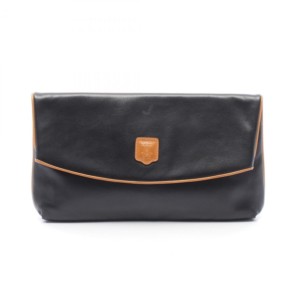 CELINE business bag clutch bag leather Black Brown Used Women