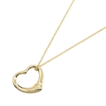 TIFFANY＆CO Open Heart SM Necklace Pendant 18KYG Yellow Gold Used women