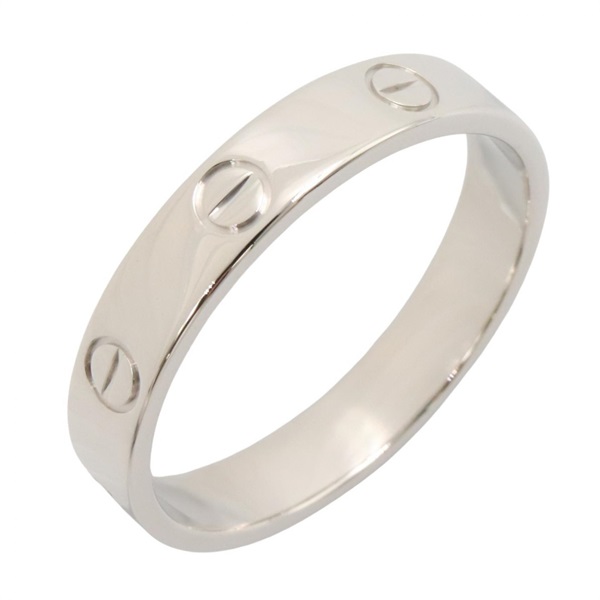 CARTIER Mini Love Ring 18KWG White Gold Used Unisex US size 8.75 #59