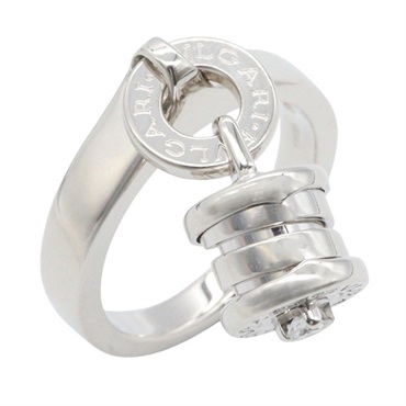 BVLGARI B-zero1 element Diamond Ring 18KWG White Gold Used women US size 4.5