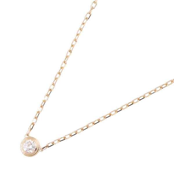 CARTIER D'amour SM Diamond Necklace Pendant 18KPG Pink Rose Gold Used women