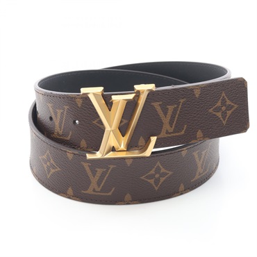 LOUIS VUITTON LV Pyramid Belt 40mm M0422 Monogram leather Brown Used mens #85/34