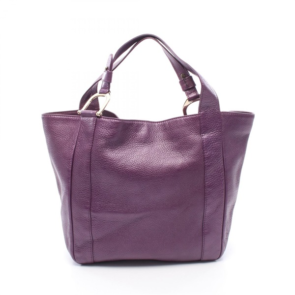 GUCCI Greenwich Metallic Tote Handbag 257051 leather Purple Used Women
