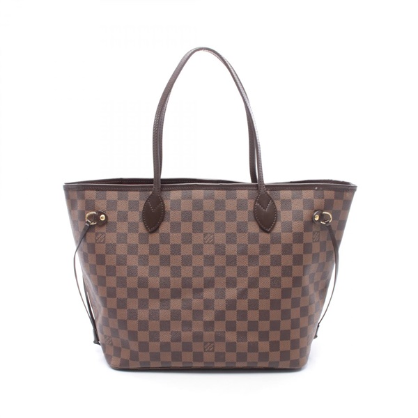 LOUIS VUITTON Neverfull MM Tote shoulder Bag N51105 Damier leather Ebene Used LV