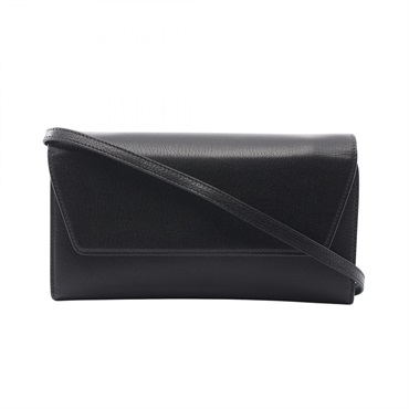 THE ROW EVENING CLUTCH Shoulder Handbag W1706 leather Black Used Women