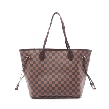 LOUIS VUITTON Neverfull MM Shoulder Tote Bag N51105 Damier canvas Ebene Used LV