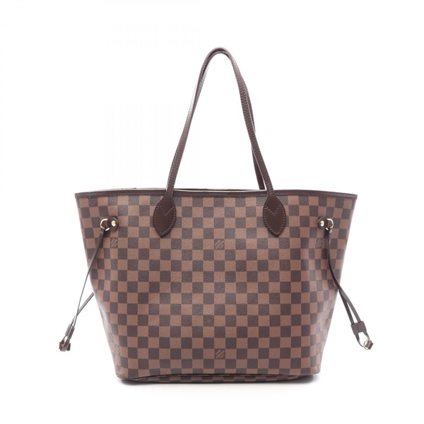 LOUIS VUITTON Neverfull MM Shoulder Tote Bag N51105 Damier canvas Ebene Used LV