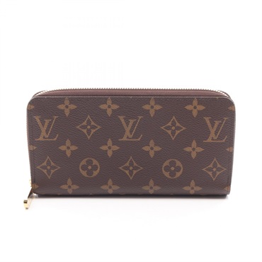 LOUIS VUITTON Zippy wallet Around long purse M41895 Monogram Brown Fuschia used