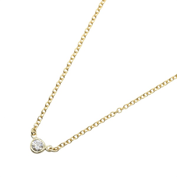 TIFFANY＆CO By the Yard Diamond Necklace Pendant 18KRG Pink Rose Gold Used Women
