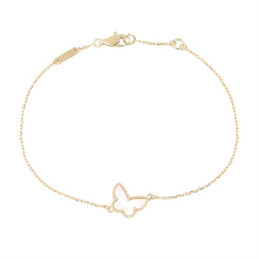 Van Cleef & Arpels Sweet Papillon Mother of Pearl Bracelet 18KYG Gold Used Women