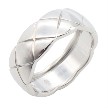 CHANEL Coco Crush Medium Ring 18KWG White Gold Used women US size 5.25 #50