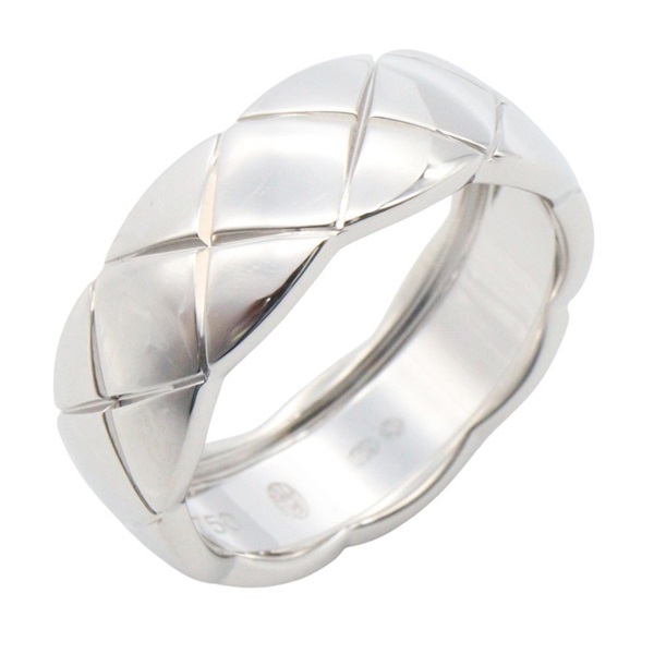 CHANEL Coco Crush Medium Ring 18KWG White Gold Used women US size 5.25 #50