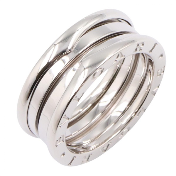 BVLGARI B-zero1 Ring 3 bands 18KWG White Gold Used unisex US size 8 #57