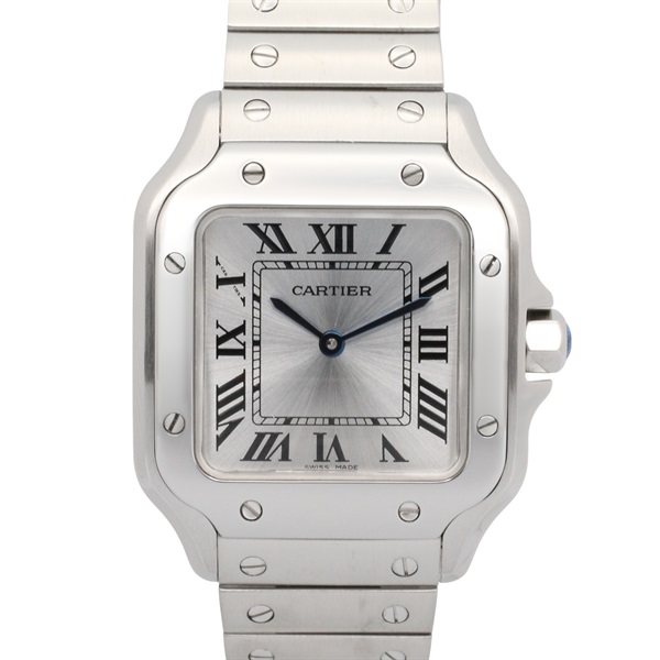 CARTIER Santos de Cartier SM Wrist Watch WSSA0082 Quartz SS Used Women