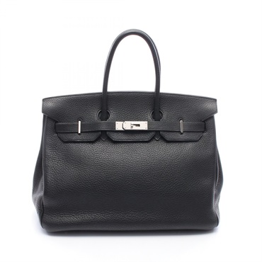 HERMES Birkin 35 Handbag Taurillon Clemence leather Black Used Women H SHW