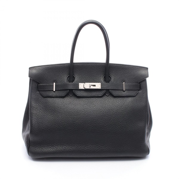 HERMES Birkin 35 Handbag Taurillon Clemence leather Black Used Women H SHW