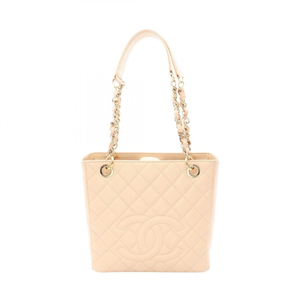 CHANEL Matelasse PST Chain Tote Shoulder Bag A50994 leather Beige GHW Used CC