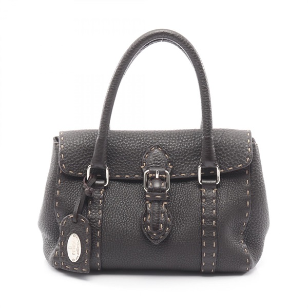 FENDI Selleria Mini Linda Handbag leather Brown Used Women