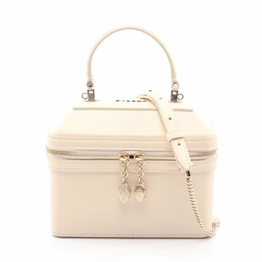 BVLGARI Serpenti Jewelry Box Shoulder Handbag leather Beige Used Women GHW