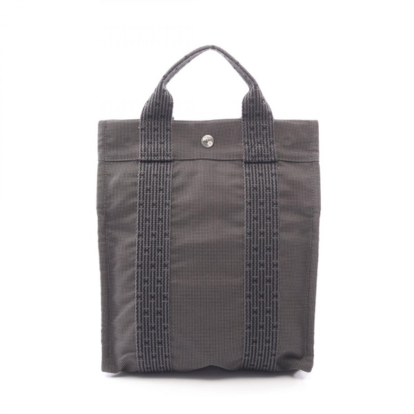 HERMES Herline a dos PM Rucksack Backpack Nylon canvas Gray Used Women SHW