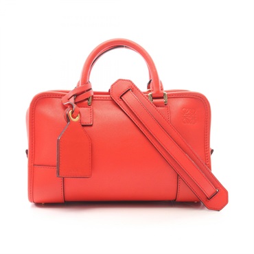 LOEWE Amazona 23 Crossbody Shoulder Handbag leather Red Used Women