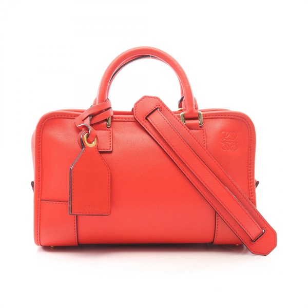 LOEWE Amazona 23 Crossbody Shoulder Handbag leather Red Used Women